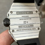 RM Factory Richard Mille RM 27-02 43mm White Carbon Fiber Black Rubber Strap Tourbillon Skeletonized Dial