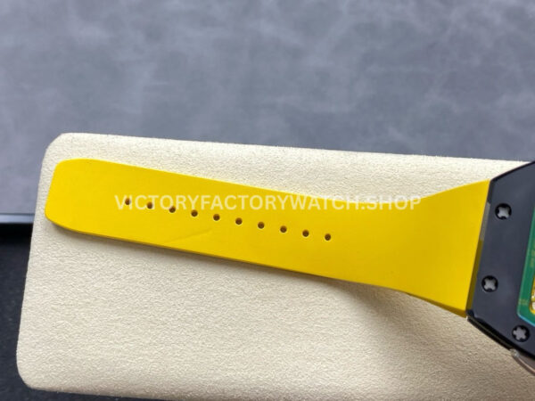 RMFACT~2 RM Factory Richard Mille RM 61-01 42.7mm Carbon Fiber Yellow Rubber Strap Yellow And Green Skeleton Dial