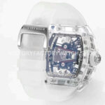 RMFACT~3 RM Factory Richard Mille RM 38-02 43.7mm Synthetic Crystal White Emulsion Rubber Strap Skeletonized White Dial