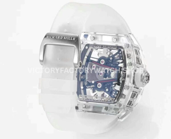 RMFACT~3 RM Factory Richard Mille RM 38-02 43.7mm Synthetic Crystal White Emulsion Rubber Strap Skeletonized White Dial