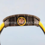 RMFACT~4 RM Factory Richard Mille RM 12-01 39mm Carbon Fiber Yellow Canvas Strap Skeletonized Rose Gold Dial