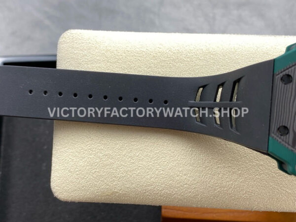 RMFACT~4 RM Factory Richard Mille RM 21-02 Tourbillon 43mm Carbon Fiber Rubber Strap Arabic numerals Skeletonized Black Dial