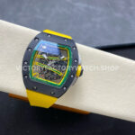 RMFACT~4 RM Factory Richard Mille RM 61-01 42.7mm Carbon Fiber Yellow Rubber Strap Yellow And Green Skeleton Dial