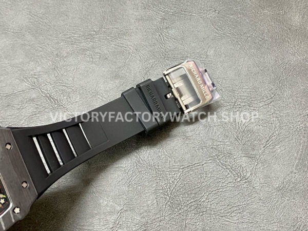 Sonic Factory Richard Mille RM 35-01 43mm Carbon Fiber Black Rubber Strap Skeletonized Dial