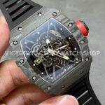 Sonic Factory Richard Mille RM 35-01 43mm Carbon Fiber Black Rubber Strap Skeletonized Dial