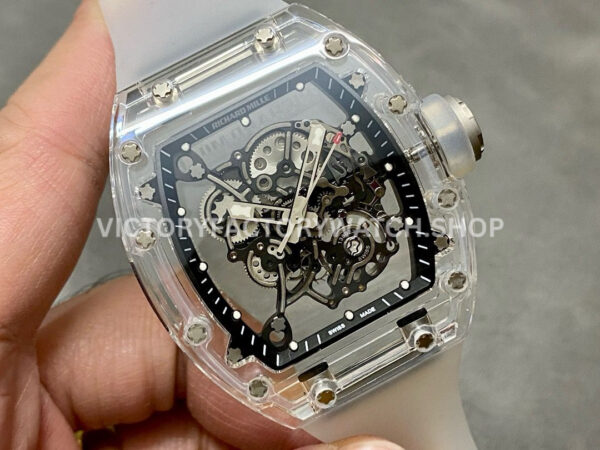 Sonic Factory Richard Mille RM 055 43mm Synthetic Crystal Rubber Strap Skeletonized Dial
