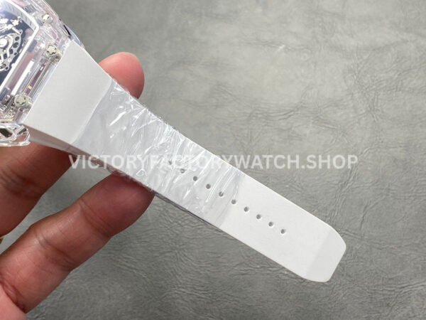 Sonic Factory Richard Mille RM 055 43mm Synthetic Crystal Rubber Strap Skeletonized White Dial
