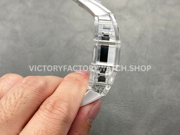 Sonic Factory Richard Mille RM 055 43mm Synthetic Crystal Rubber Strap Skeletonized White Dial