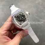 Sonic Factory Richard Mille RM 055 43mm Synthetic Crystal Rubber Strap Skeletonized White Dial