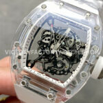 Sonic Factory Richard Mille RM 055 43mm Synthetic Crystal Rubber Strap Skeletonized White Dial