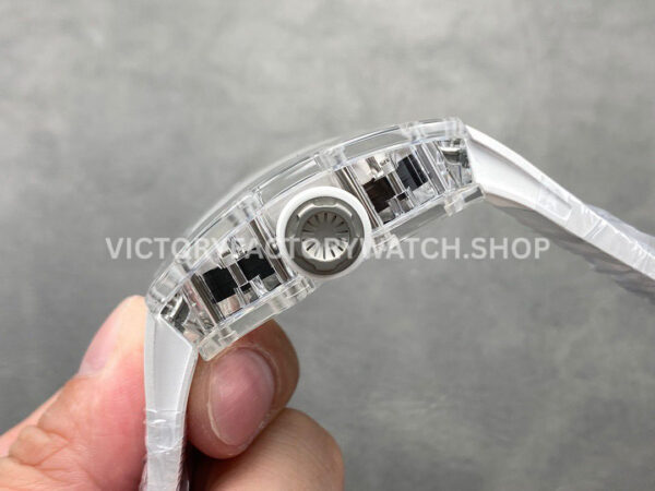 Sonic Factory Richard Mille RM 055 43mm Synthetic Crystal Rubber Strap Skeletonized White Dial