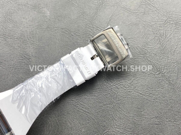 Sonic Factory Richard Mille RM 055 43mm Synthetic Crystal Rubber Strap Skeletonized White Dial