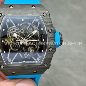 Sonic Factory Richard Mille RM 35-01 43mm carbon fiber blue rubber strap skeletonized dial