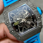 Sonic Factory Richard Mille RM 35-01 43mm Carbon Fiber Blue Rubber Strap Skeletonized Dial (2) Sonic Factory Richard Mille RM 35-01 43mm Carbon Fiber Blue Rubber Strap Skeletonized Dial