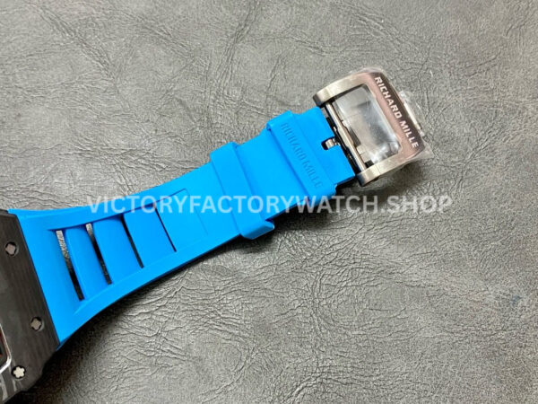 Sonic Factory Richard Mille RM 35-01 43mm Carbon Fiber Blue Rubber Strap Skeletonized Dial (7) Sonic Factory Richard Mille RM 35-01 43mm Carbon Fiber Blue Rubber Strap Skeletonized Dial