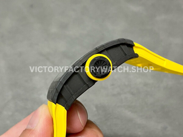 Sonic Factory Richard Mille RM 35-01 43mm Carbon Fiber Yellow Rubber Strap Skeletonized Dial