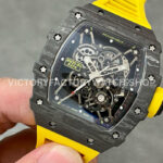 Sonic Factory Richard Mille RM 35-01 43mm Carbon Fiber Yellow Rubber Strap Skeletonized Dial