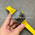 Sonic Factory Richard Mille RM 35-01 43mm Carbon Fiber Yellow Rubber Strap Skeletonized Dial
