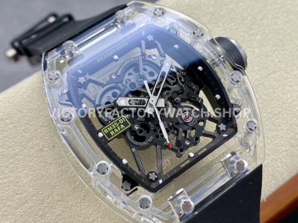 Sonic Factory Richard Mille RM 35-01 43mm Synthetic Crystal Black Rubber Strap Skeletonized Dial