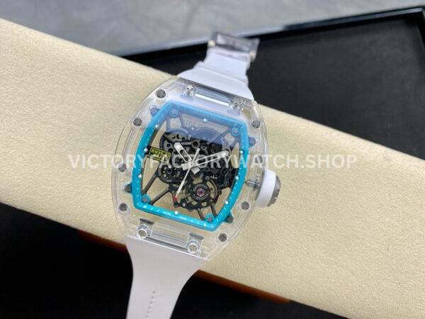 Sonic Factory Richard Mille RM 35-01 43mm Synthetic Crystal Rubber Strap Skeletonized Blue Dial (1) Sonic Factory Richard Mille RM 35-01 43mm Synthetic Crystal Rubber Strap Skeletonized Blue Dial