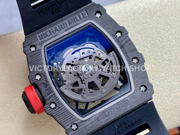 Sonic Factory Richard Mille RM 35-02 44.5mm Black Carbon Fiber Black Rubber Strap Skeletonized Dia Sonic Factory Richard Mille RM 35-02 44.5mm Black Carbon Fiber Black Rubber Strap Skeletonized Dial