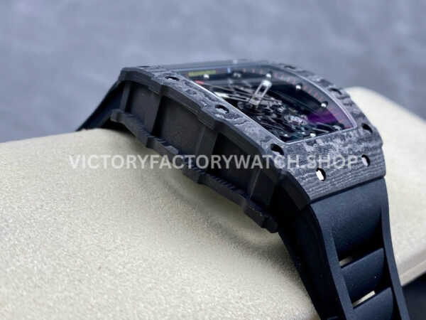 Sonic Factory Richard Mille RM 35-02 44.5mm Black Carbon Fiber Black Rubber Strap Skeletonized Dia (7) Sonic Factory Richard Mille RM 35-02 44.5mm Black Carbon Fiber Black Rubber Strap Skeletonized Dial