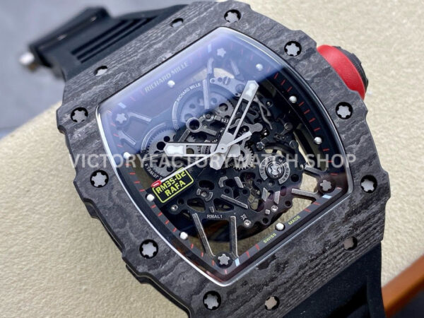 Sonic Factory Richard Mille RM 35-02 44.5mm Black Carbon Fiber Black Rubber Strap Skeletonized Dia (8) Sonic Factory Richard Mille RM 35-02 44.5mm Black Carbon Fiber Black Rubber Strap Skeletonized Dial