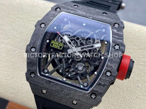 Sonic Factory Richard Mille RM 35-02 44.5mm Black Carbon Fiber Black Rubber Strap Skeletonized Dial (1) Sonic Factory Richard Mille RM 35-02 44.5mm Black Carbon Fiber Black Rubber Strap Skeletonized Dial