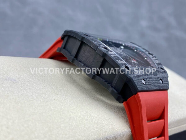 Sonic Factory Richard Mille RM 35-02 44.5mm Carbon Fiber Red Rubber Strap Skeletonized Dial (4) Sonic Factory Richard Mille RM 35-02 44.5mm Carbon Fiber Red Rubber Strap Skeletonized Dial
