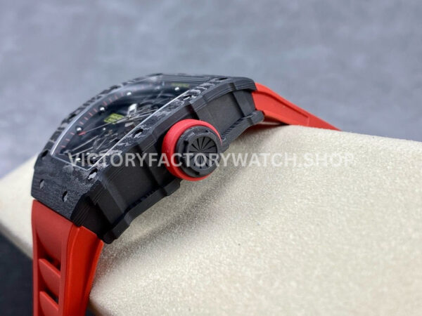 Sonic Factory Richard Mille RM 35-02 44.5mm Carbon Fiber Red Rubber Strap Skeletonized Dial (8) Sonic Factory Richard Mille RM 35-02 44.5mm Carbon Fiber Red Rubber Strap Skeletonized Dial