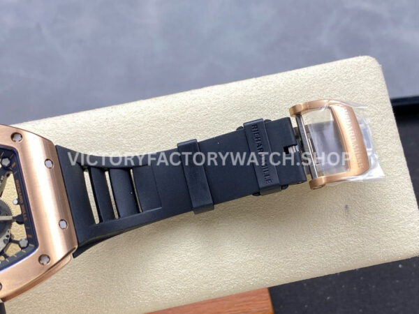 Sonic Factory Richard Mille RM035 40mm Rose Gold Rubber Strap Skeletonized Dial