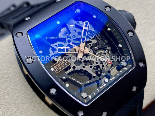Sonic Factory Richard Mille RM035 40mm Titanium Rose Gold Rubber Strap Skeletonized Dial