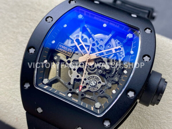 Sonic Factory Richard Mille RM035 40mm Titanium Rose Gold Rubber Strap Skeletonized Dial