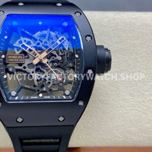 Sonic Factory Richard Mille RM035 40mm titanium rose gold rubber strap skeletonized dial