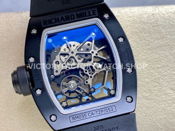 Sonic Factory Richard Mille RM035 40mm Titanium Rose Gold Rubber Strap Skeletonized Dial