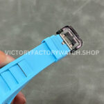 T+ Factory Richard Mille RM35-02 44.5mm Carbon Fiber Blue Rubber Strap Skeletonized Dial (2) T+ Factory Richard Mille RM 35-02 44.5mm Carbon Fiber Blue Rubber Strap Skeletonized Dial