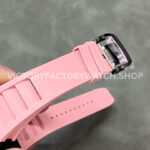 T+ Factory Richard Mille RM35-02 44.5mm Carbon Fiber Pink Rubber Strap Skeletonized Dial (1) T+ Factory Richard Mille RM 35-02 44.5mm Carbon Fiber Pink Rubber Strap Skeletonized Dial