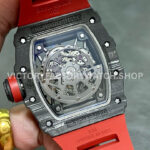T+ Factory Richard Mille RM35-02 44.5mm Carbon Fiber Red Rubber Strap Skeletonized Dial (8) T+ Factory Richard Mille RM 35-02 44.5mm Carbon Fiber Red Rubber Strap Skeletonized Dial