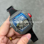 T+ Factory Richard Mille RM35-02 44.5mm Carbon Fiber Textile Strap Skeletonized Dial (4) T+ Factory Richard Mille RM35-02 44.5mm Carbon Fiber Textile Strap Skeletonized Dial