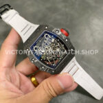 T+ Factory Richard Mille RM35-02 44.5mm Carbon Fiber White Rubber Strap Skeletonized Dial (12) T+ Factory Richard Mille RM 35-02 44.5mm Carbon Fiber White Rubber Strap Skeletonized Dial