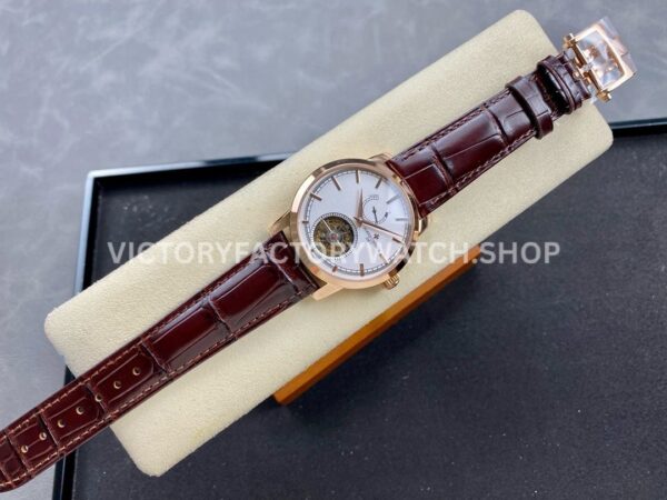 TUR Factory Vacheron Constantin Tourbillon Traditionnelle 89000000R-9655 42mm Ro TUR Factory Vacheron Constantin Traditionnelle Tourbillon 89000/000R-9655 42mm Rose Gold Leather Strap White Dial