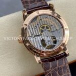 TUR Factory Vacheron Constantin Traditionnelle Tourbillon 89000/000R-B407 42mm Rose Gold Leather Strap Black Dial
