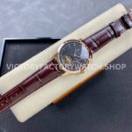 TUR Factory Vacheron Constantin Traditionnelle Tourbillon 89000/000R-B407 42mm Rose Gold Leather Strap Black Dial