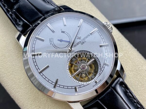 TUR Factory Vacheron Constantin Traditionnelle Tourbillon 89000000P-9843 42mm Steel Leat ( (7) TUR Factory Vacheron Constantin Traditionnelle Tourbillon 89000/000P-9843 42mm Steel Leather Strap White Dial