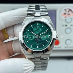 TW Factory Vacheron Constantin Overseas Perpetual Calendar 4300V 41.5mm Full Steel Green Dial (4) TW Factory Vacheron Constantin Overseas Perpetual Calendar 4300V 41.5mm full steel green dial replica watch