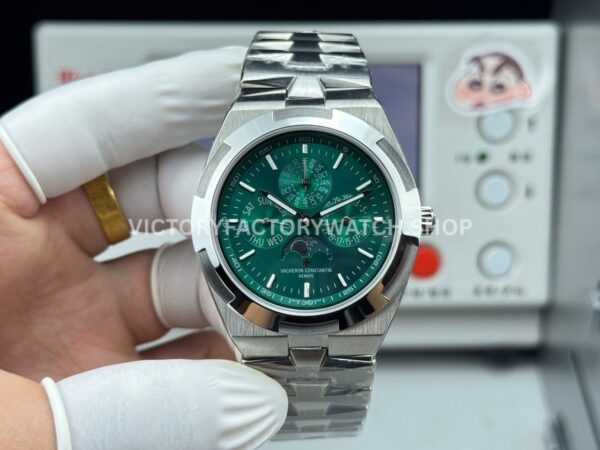 TW Factory Vacheron Constantin Overseas Perpetual Calendar 4300V 41.5mm Full Steel Green Dial (4) TW Factory Vacheron Constantin Overseas Perpetual Calendar 4300V 41.5mm full steel green dial replica watch