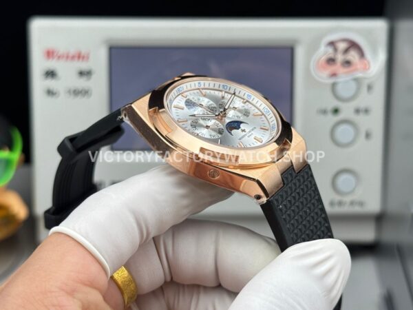 TW Factory Vacheron Constantin Overseas Perpetual Calendar 4300V/120R-B064 41.5mm Rose Gold Rubber Strap Silver Dial