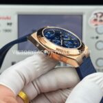 TW Factory Vacheron Constantin Overseas Perpetual Calendar 4300V/000R-B509 41.5mm Rose Gold Rubber Strap Blue Dial