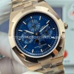 TW Factory Vacheron Constantin Overseas Perpetual Calendar 4300V/000R-B509 41.5mm Full Rose Gold Blue Dial