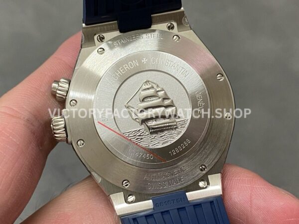 TWA Factory Vacheron Constantin Overseas Dual Time 47450-000A-9039 42mm Steel Rubber Strap Bl (4) TWA Factory Vacheron Constantin Overseas Dual Time 47450/000A-9039 42mm Steel Rubber Strap Blue Dial
